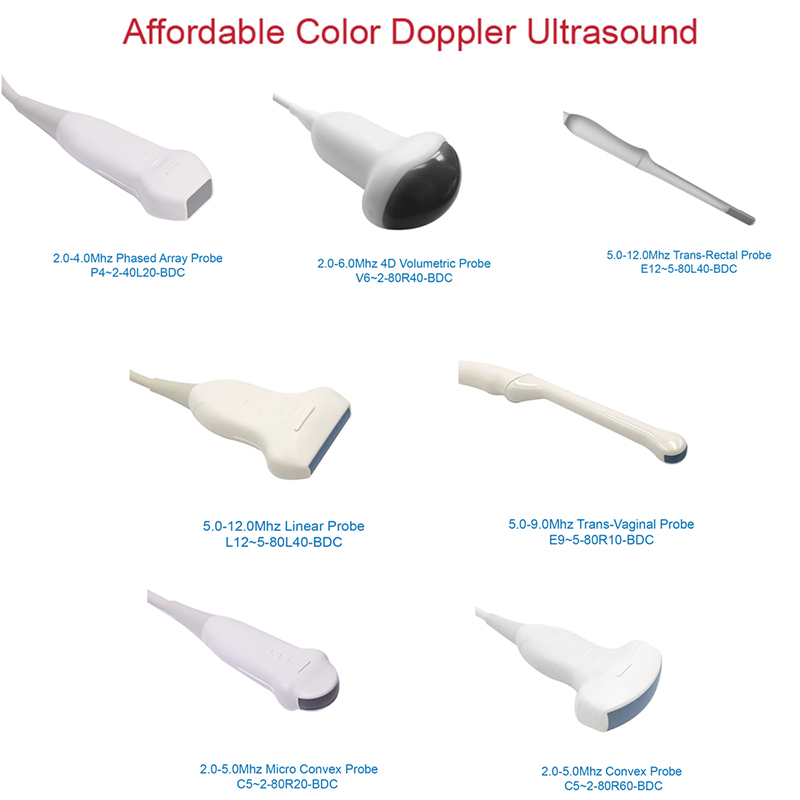 Máquina Doppler coloreada para mascotas, ultrasonido veterinario CMS1700B-VET