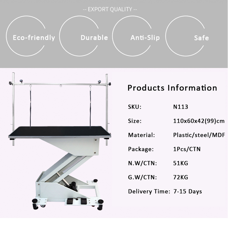 Mesa de aseo hidráulica con elevación Z ajustable N-113